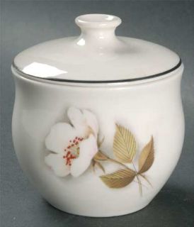 Nancy Prentiss Ivory Rose Sugar Bowl & Lid, Fine China Dinnerware   White Flower