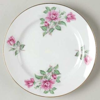 Noritake Linda Bread & Butter Plate, Fine China Dinnerware   Rose Clusters On Ri