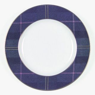 Ralph Lauren Fraser Tartan Salad Plate, Fine China Dinnerware   Blue, Black, Gre