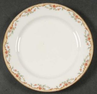 Vignaud Meuse, The (Rust&Yellow Flowers,Tan) Bread & Butter Plate, Fine China Di