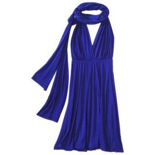 Mossimo Womens Multi Wrap Short Dress   Blue XL