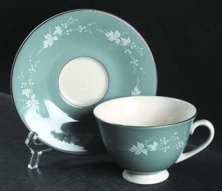 Royal Doulton Reflection Footed Cup & Saucer Set, Fine China Dinnerware   White