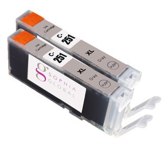 Sophia Global Compatible Gray Ink Cartridge Replacement For Cli 251xl (pack Of 2) (GrayPrint yield Up to 665 pages eachModel SG2CLI 251XLGPack of Two (2) cartridgesWe cannot accept returns on this product. )