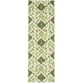 Nourison Hand tufted Siam Green/ Ivory Rug (23 X 76)
