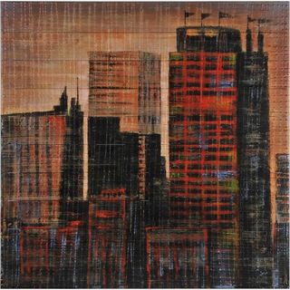 Giovanni Russo Sepia City Wall Decor (LargeSubject AbstractImage dimensions 40 inches long x 40 inches wide x 2 inches deep )