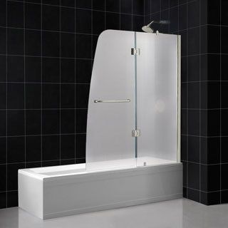Dreamline Aqua 48x58 inch Frameless Hinged Tub Door (Tempered Glass, AluminumIntended use IndoorTempered glass ANSI certifiedAssembly requiredProduct WarrantyLimited 5 (five) year manufacturer warrantyNote To minimize leakage, install shower head oppos