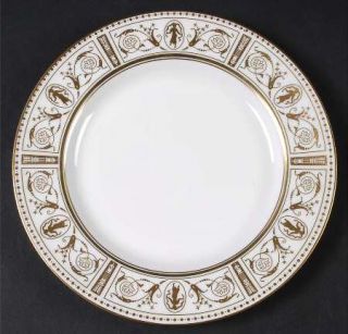 Wedgwood Grecian Gold Salad Plate, Fine China Dinnerware   Gold Figures, Dots &
