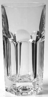 Royal Crystal Rock Provenza Highball Glass   Panels On Bowl, Multi Sided Stem