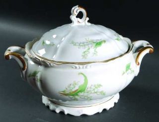 Edelstein Lily Of The Valley Round Covered Vegetable, Fine China Dinnerware   Em