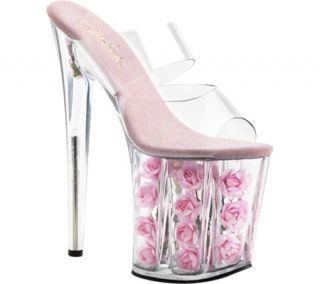 Womens Pleaser Flamingo 802FL   Clear/Baby Pink PVC High Heels