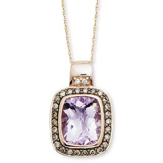 Closeout Le Vian Pink Amethyst and CT. T.W. Chocolate Diamond Pendant, Gold,