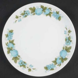 Noritake Blue Orchard Salad Plate, Fine China Dinnerware   Blue Fruit & Green Le