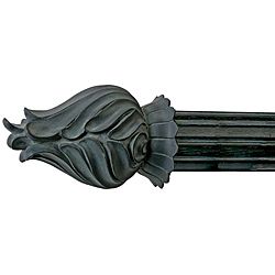 Menagerie Bella Noir Travitore Curtain Finial (017  Bella Noir (black with grey wash)Materials Resin Dimensions 3.5 inches high x 3.5 inches wide x 4.5 inches depthThe digital images we display have the most accurate color possible. However, due to diff