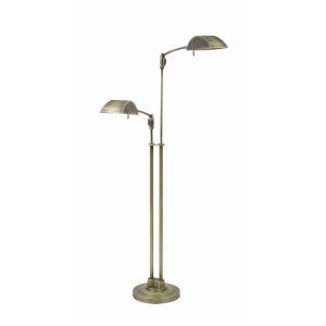 House of Troy HOU V500 2 AB Vision Double Floor Lamp Antique Brass