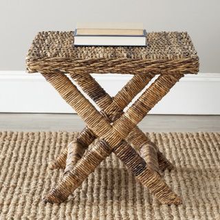 Safavieh Manor Natural Wicker X bench (NaturalMaterials RattanDimensions 18.9 inches high x 20.9 inches wide x 20.9 inches deepThis product will ship to you in 1 box.Furniture arrives fully assembled )