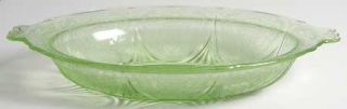 Hazel Atlas Royal Lace Green  Oval Vegetable Bowl   Green, Depression Glass