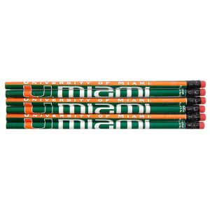 Miami Hurricanes Wincraft 6pk Pencils