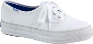 Womens Keds Triple   White Canvas Casual Shoes