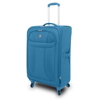 Wenger Sa7208 Collection Blue 24 inch Lightweight Spinner Upright (BlueWeight 8 poundsLightweight aluminum handleWheeled YesWheel type SpinnerDimensions 24.5 inches high x 17 inches long x 8 9.5 inches deep  )