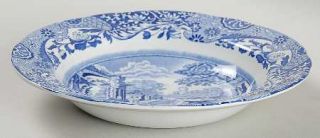 Spode Blue Italian (Camilla,Newer) Rim Soup Bowl, Fine China Dinnerware   Camill