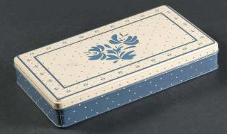 Pfaltzgraff Yorktowne (Usa) Metal Napkin Box, Fine China Dinnerware   Blue Flora