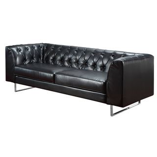 Troika Black Bonded Leather Sofa