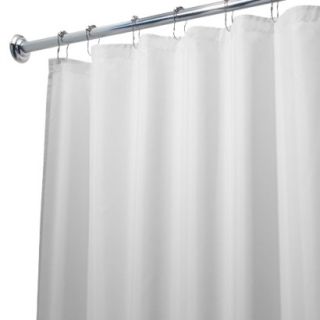 InterDesign Waterproof Extra Long Shower Curtain/Liner   White (72x96)