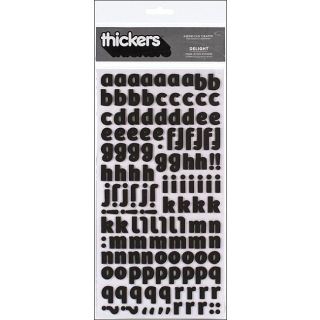Thickers Black Delight Foam Alphabet Stickers