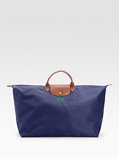 Longchamp Personalized Le Pliage Travel Bag   Navy
