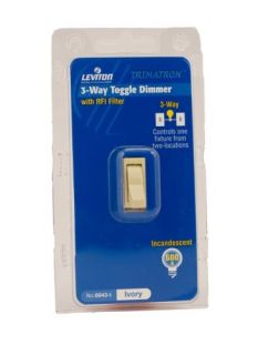Leviton 6643I Dimmer Switch, 600W 3Way Trimatron Incandescent Toggle Light Dimmer Ivory