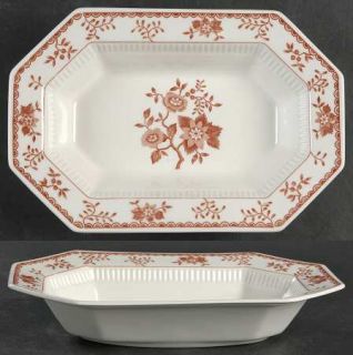 Independence Bittersweet 9 Oval Vegetable Bowl, Fine China Dinnerware   Red/Pin