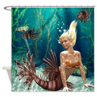  Lionfish Mermaid Shower Curtain  Use code FREECART at Checkout