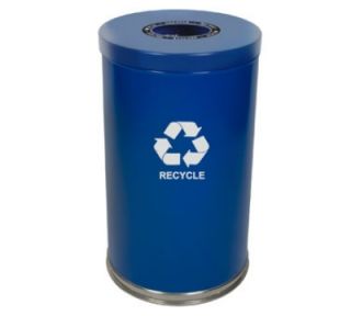 Witt Industries 35 Gallon Indoor Recycling Container w/ 1 Opening, Blue Finish