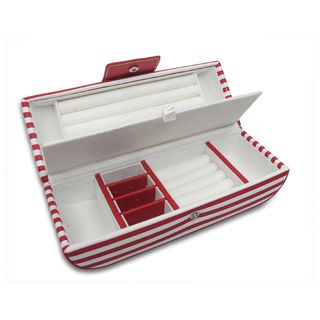 Morelle Red Striped Oblong Jewelry Box