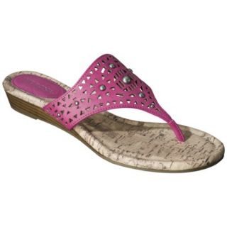 Womens Merona Elisha Perforated Studded Sandals   Pink 11
