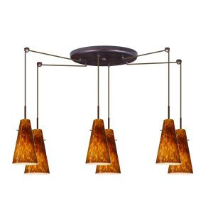 Besa Lighting BEL 6JC 412418 BR Cierro Pendant