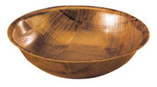 Tablecraft 18 in Woven Wood Salad Bowl, Mahogany, Round Bottom, 5 Ply