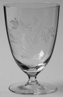 Fine Arts Wildflower Juice Glass   Cut Plant Design On Bowl, Smooth Stem