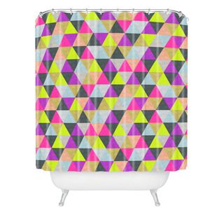 Bianca Green Ocean Of Pyramid Shower Curtain (Purple/ green/ greyMaterials 100 percent woven polyesterDimensions 71 inches long x 74 inches wideCare instructions Machine washableThe digital images we display have the most accurate color possible. Howev