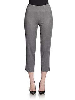 Cropped Wool Trousers   Grey