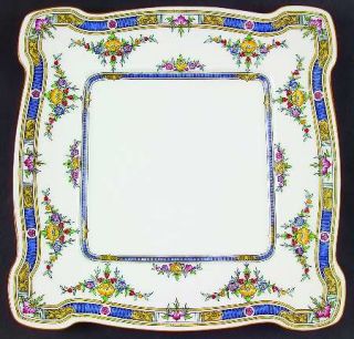 Minton Princess (Yellow Flower) Square Cake Plate, Fine China Dinnerware   Blue&