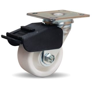 Hamilton Combination Brake Caster   4Dia.X2W Wheel   Polyolefin Wheel   Polyolefin Hub