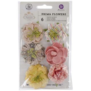 Princess Flowers paper Glass Slippers 1.75 To 2 6/pkg