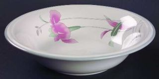 Savoir Vivre May Flowers Coupe Soup Bowl, Fine China Dinnerware   Mauve Flower,G