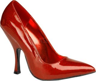 Womens Pin Up Bombshell   Red Pearlized Glitter Patent Leather High Heels