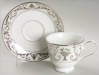 Lenox China Autumn Legacy Footed Cup & Saucer Set, Fine China Dinnerware   Flora