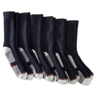 Hanes Premium Mens 6pk Crew Socks   Black