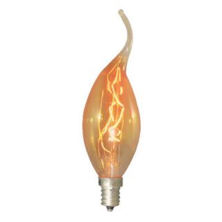 Bulbrite 15W Flame Tip Incandescent Amber Light Bulb   20 pk. Multicolor  