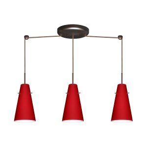 Besa Lighting BEL 3JB 4124RM BR Cierro Pendant