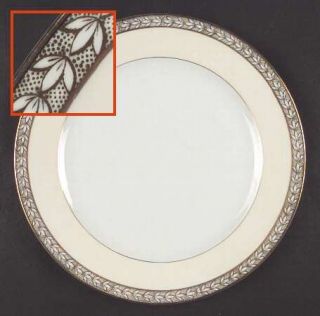 Noritake Savannah (Rim/Gold) Dinner Plate, Fine China Dinnerware   Gold Laurel B